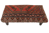 handmade Traditional Settees Red Purple Hand-made RECTANGLE Vegetable dyed wool and wood  