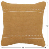 handmade Modern Pillow Brown Beige Hand-Woven SQUARE 100% WOOL  Hand woven turkish pillow  2 x 2