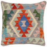 Tribal Ortiz Turkish Hand-Woven Kilim Pillow - 18'' x 18''