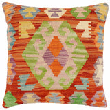 Rustic Bryant Turkish Hand-Woven Kilim Pillow - 18'' x 18''