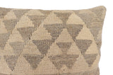 handmade Traditional Pillow Beige Gray Hand-Woven SQUARE 100% WOOL Hand woven turkish pillow2' x 2'