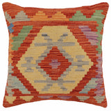 Rustic Holt Turkish Hand-Woven Kilim Pillow - 18'' x 18''