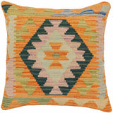 Bohemian Goodwin Turkish Hand-Woven Kilim Pillow - 18'' x 18''