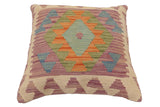 handmade Traditional Pillow Purple Blue Hand-Woven SQUARE 100% WOOL  Hand woven turkish pillow  PILLOW