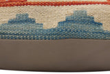 handmade Traditional Pillow Rust Beige Hand-Woven SQUARE 100% WOOL  Hand woven turkish pillow  PILLOW