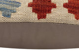 handmade Traditional Pillow Beige Rust Hand-Woven SQUARE 100% WOOL Hand woven turkish pillow2' x 2'