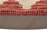 handmade Traditional Pillow Red Blue Hand-Woven SQUARE 100% WOOL Hand woven turkish pillow2' x 2'