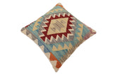 handmade Traditional Pillow Red Blue Hand-Woven SQUARE 100% WOOL Hand woven turkish pillow2' x 2'