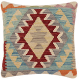 Southwestern Glenn Turkish Hand-Woven Kilim Pillow - 18'' x 18''