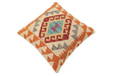 handmade Traditional Pillow Red Beige Hand-Woven SQUARE 100% WOOL Hand woven turkish pillow2' x 2'