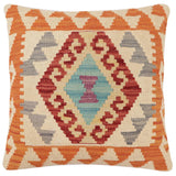 Rustic Stephens Turkish Hand-Woven Kilim Pillow - 18'' x 18''