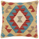 Rustic Murphy Turkish Hand-Woven Kilim Pillow - 17