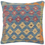 Southwestern Benson Turkish Hand-Woven Kilim Pillow - 18'' x 18''