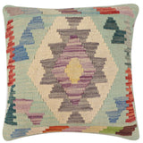 Tribal Singleto Turkish Hand-Woven Kilim Pillow - 17