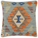 Southwestern Reilly Turkish Hand-Woven Kilim Pillow - 18'' x 18''