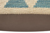 handmade Modern Pillow Beige Rust Hand-Woven SQUARE 100% WOOL Hand woven turkish pillow2' x 2'