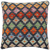 Southwestern Soto Turkish Hand-Woven Kilim Pillow - 18'' x 18''