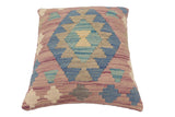 handmade Traditional Pillow Purple Blue Hand-Woven SQUARE 100% WOOL  Hand woven turkish pillow  3 x 5
