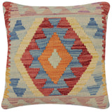 Tribal Stewart Turkish Hand-Woven Kilim Pillow - 18'' x 18''