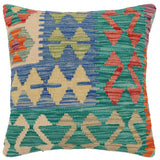 Tribal Hammond Turkish Hand-Woven Kilim Pillow - 18'' x 18''