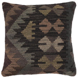 Tribal Ramsey Turkish Hand-Woven Kilim Pillow - 18'' x 18''