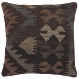 Tribal Bartlett Turkish Hand-Woven Kilim Pillow - 18'' x 18''