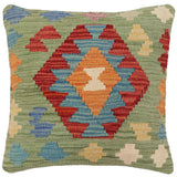 Southwestern Sara Turkish Hand-Woven Kilim Pillow - 18'' x 18''