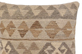 handmade Traditional Pillow Beige Brown Hand-Woven SQUARE 100% WOOL Hand woven turkish pillow2' x 2'