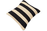 handmade Modern Pillow Beige Black Hand-Woven SQUARE 100% WOOL  Hand woven turkish pillow  2 x 2