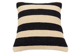 handmade Modern Pillow Beige Black Hand-Woven SQUARE 100% WOOL  Hand woven turkish pillow  2 x 2