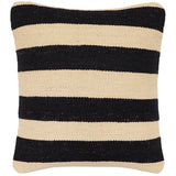 Modern Linear Turkish Ellen hand-woven kilim pillow - 16 x 17