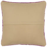 handmade Modern Pillow Purple Beige Hand-Woven SQUARE 100% WOOL  Hand woven turkish pillow  2 x 2