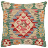 Bohemian Harold Turkish Hand-Woven Kilim Pillow - 18'' x 18''