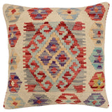 Southwestern Dana Turkish Hand-Woven Kilim Pillow - 18'' x 18''