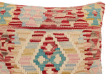 handmade Traditional Pillow Red Beige Hand-Woven SQUARE 100% WOOL Hand woven turkish pillow2' x 2'