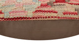 handmade Traditional Pillow Red Beige Hand-Woven SQUARE 100% WOOL Hand woven turkish pillow2' x 2'