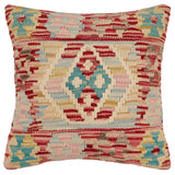 Boho Chic Miss Turkish Hand-Woven Kilim Pillow - 18'' x 18''