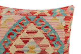 handmade Traditional Pillow Red Blue Hand-Woven SQUARE 100% WOOL Hand woven turkish pillow2' x 2'