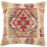 Tribal Deanna Turkish Hand-Woven Kilim Pillow - 18'' x 18''