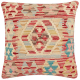 Rustic Sabrina Turkish Hand-Woven Kilim Pillow - 18'' x 18''