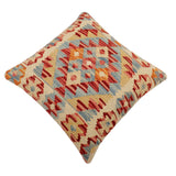 handmade Traditional Pillow Red Blue Hand-Woven SQUARE 100% WOOL Hand woven turkish pillow2' x 2'