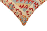 handmade Traditional Pillow Red Blue Hand-Woven SQUARE 100% WOOL Hand woven turkish pillow2' x 2'