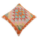 handmade Traditional Pillow Rust Red Hand-Woven SQUARE 100% WOOL Hand woven turkish pillow2' x 2'