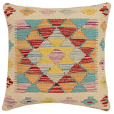 Tribal Mitchell Turkish Hand-Woven Kilim Pillow - 18'' x 18''