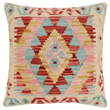 Bohemian Maria Turkish Hand-Woven Kilim Pillow - 18'' x 18''