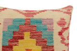 handmade Traditional Pillow Beige Red Hand-Woven SQUARE 100% WOOL Hand woven turkish pillow2' x 2'