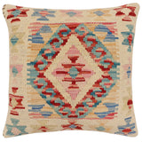 Bohemian Evers Turkish Hand-Woven Kilim Pillow - 18'' x 18''