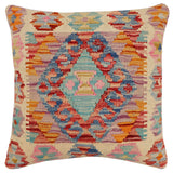 Rustic Caballer Turkish Hand-Woven Kilim Pillow - 17