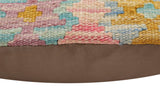 handmade Traditional Pillow Red Beige Hand-Woven SQUARE 100% WOOL Hand woven turkish pillow2' x 2'