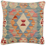 Bohemian Carlson Turkish Hand-Woven Kilim Pillow - 18'' x 18''